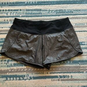 Special edition, lululemon silver fleck speed up 4” inseam short size 6.